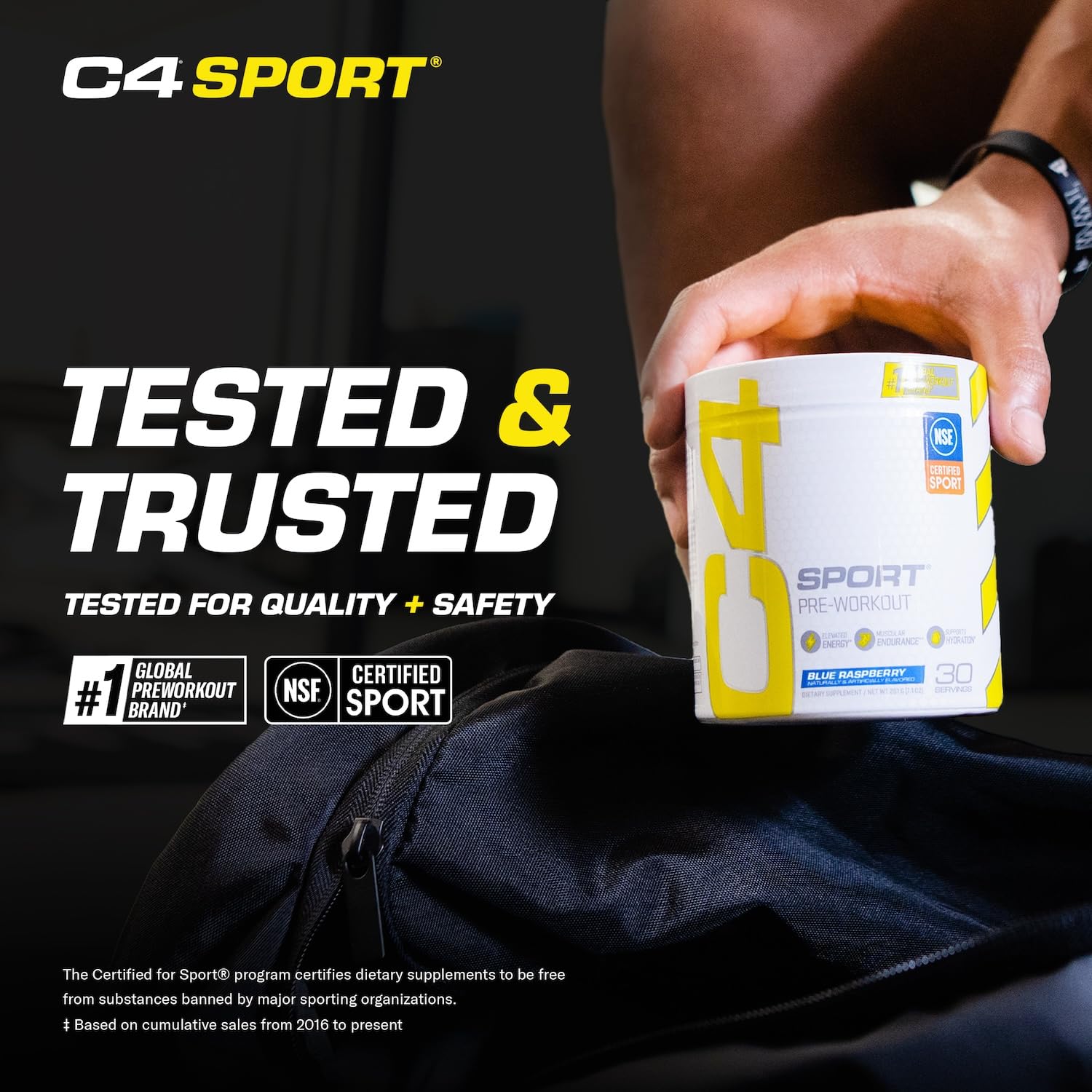 C4 Ripped Sport Pre Workout Powder Fruit Punch - NSF Certified for Sport + Sugar Free & C4 Sport Pre Workout Powder Blue Raspberry - Pre Workout Energy