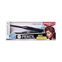 Kiss Red by Pencil Flat Iron Hair Straightener (Titanium, 3/10