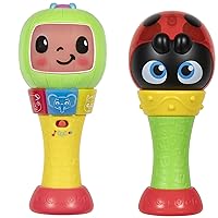 CoComelon Sing ‘n Play Maracas, 3 Play Modes - Plays 6 Fan Favorite Song Clips, Learn Animal Sounds and Colors - Lights Up - Two Maracas - Musical Instruments for Kids, Toddlers, and Preschoolers