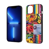 Colorful Collage Printed Case for iPhone 14 Cases 6.1 Inch Shockproof Phone Case Cover Not Yellowing Anti-Fingerprint
