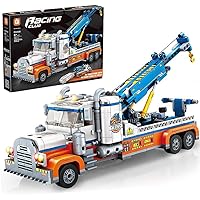Tow Truck Building KIt,City Crane Construction Vehicles Building Block Set, 781 Pcs Compatible with Lego Set, City Tow Truck and Trailer Great Gift for Boys and Girls Ages 6+