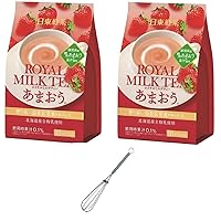 Royal Milk Tea Strawberry Flavor 10 Sticks x 2 Packs including stirring rod