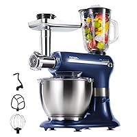 AIFEEL Stand Mixer, Multifunction Electric Stand Mixer with 6.5 QT Stainless Steel Bowl,Meat Grinder,Dough Hook, Whisk, Beater,Juice Cup