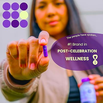 purple tree Post-Celebration Wellness Vitamins | Liver Support, Rapid Hydration, Body Replenisher | Dihydromyricetin DHM, Milk Thistle, Electrolytes, Vitamin B, Willow Bark, Quercetin (30 Pills)