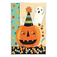 Vintage Halloween Candy Pattern Wood Wall Art, Design by Bernadette Deming