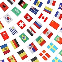 Anley 184Ft 200 Countries String Flag - International Bunting Banners for Party Decorations, Bars, Sports Clubs, School Festivals, Celebrations - 8