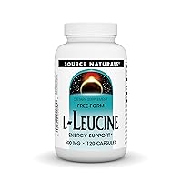 Source Naturals L-Leucine A Free Form Essential Amino Acid Supplement for Energy Support- 120 Capsules