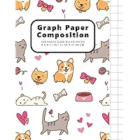 Graph Paper Composition Notebook: Grid Paper Notebook, Quad Ruled, 100 Sheets, 1/2 Inch Squares, Grid Paper 0.50