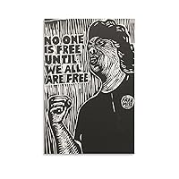 DFHEJG African American Fannie Lou Hamer Poster Minimalist Art Poster Canvas Painting Wall Art Poster for Bedroom Living Room Decor 08x12inch(20x30cm) Unframe-style
