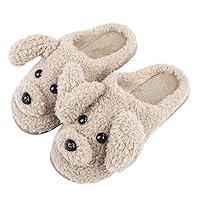 Women Cute Christmas Elk House Slippers Winter Fuzzy Cozy Non-Slip Indoor Slippers Warm Plush Ankle Boots Home Shoes