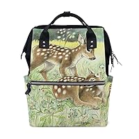 Diaper Bag Backpack Bamby in The Flower Field Casual Daypack Multi-Functional Nappy Bags
