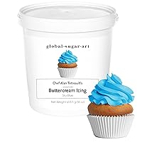Global Sugar Art Cake & Cupcake Buttercream Frosting, Decorator Icing Sky Blue, Firm, 16 Ounces by Chef Alan Tetreault