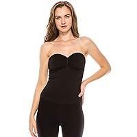 Kurve Women's Ruching Front Crop Length Tube Top, Made in USA