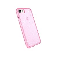 Speck Products Presidio Clear & Glitter iPhone SE 2020 Case/iPhone 8 - Bella Pink with Gold Glitter