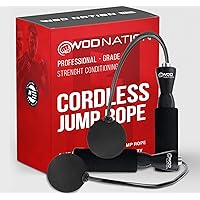 WOD Nation Ropeless Jump Rope for Men & Women - Cordless Jump Ropes for Fitness