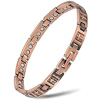 MagnetRX® Pure Copper Bracelets for Women – Ultra Strength Magnetic Copper Bracelet for Women – Adjustable Bracelet Length with Included Sizing Tool
