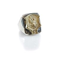 Kenpo Karate Brass & Sterling Silver 925 Ring