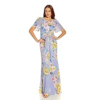 Adrianna Papell Women's Floral Chiffon Beaded Gown