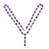 Natural Amethyst Gemstone 925 Sterling Silver Necklace Awesome Designer Jewellery For Women