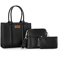 Wrangler 3Pcs Purses for Women Tote Bag Crossbody Handbag Sets with Strap