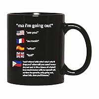 Philippines Flag Gift for Going Out Perfect for Saying Goodbye to Loved Ones 11oz 15oz Black Coffee Mug