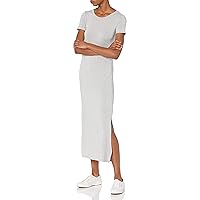 Amazon Essentials Women's Jersey Standard-Fit Short-Sleeve Crewneck Side Slit Maxi Dress (Previously Daily Ritual)