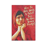 RCIDOS Malala Yousafzai Quote Poster (1) Canvas Painting Posters And Prints Wall Art Pictures for Living Room Bedroom Decor 08x12inch(20x30cm) Unframe-style