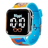 Blippi Kids LED Watch – Interactive Teaching Tool with Fun LED Lights, Durable Blue Strap, Educational Screen Time