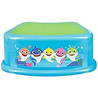 PinkFong Baby Shark Bathroom Step Stool for Kids Using The Toilet and Sink - Kids Step Stool, Potty Training, Non-Slip, Bathroom, Kitchen, Lightweight