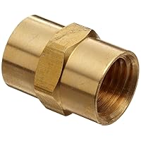 Anderson Metals - 56103-04 Brass Pipe Fitting, Coupling, 1/4