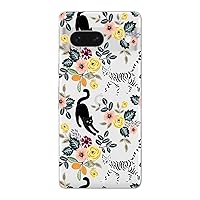 for Google Pixel 8a Case, Women Girls Fun Cat Style with Cute Flower Pattern Funny Floral Animal Design Transparent Soft TPU Protective Clear Case (6.1 inch) (Cats w/Flowers)