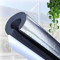 Pipe Insulation Foam Tube-Outdoor Water Pipe Insulation, Antifreeze Aluminum Foil Heat Insulation Pipe, ID 3/4