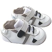Prewalk Baby Shoes Boy Girl Infant Children Kid Toddler Crib Boy First Walk Gift Thin Rubber Sole Bailey White Black