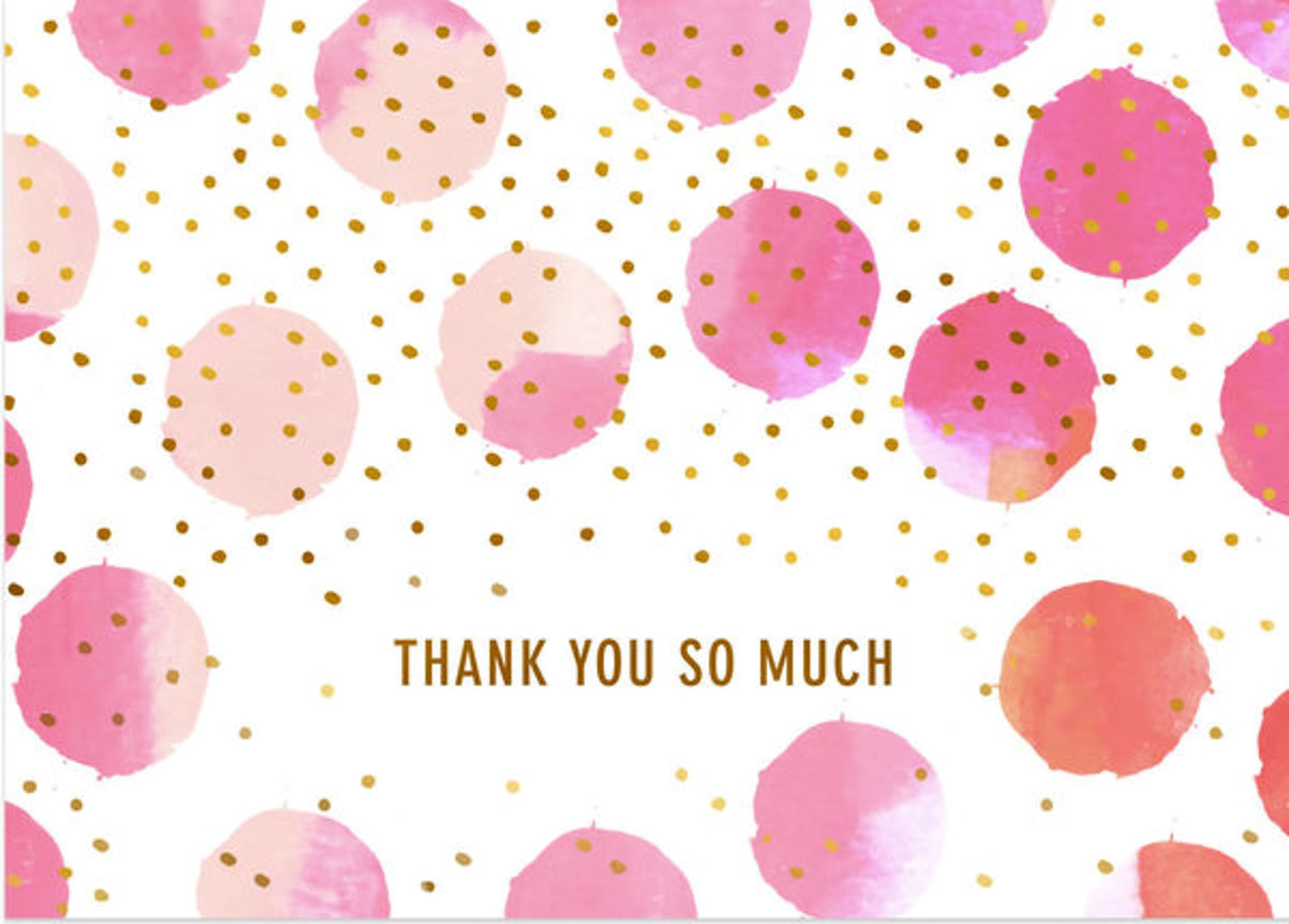Hallmark Thank You Cards Assortment, Pink and Gold Watercolor (40 Thank You Notes with Envelopes for Wedding, Bridal Shower, Baby Shower, Business, Graduation)