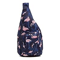 Vera Bradley Ripstop Sling Backpack, Flamingo Party