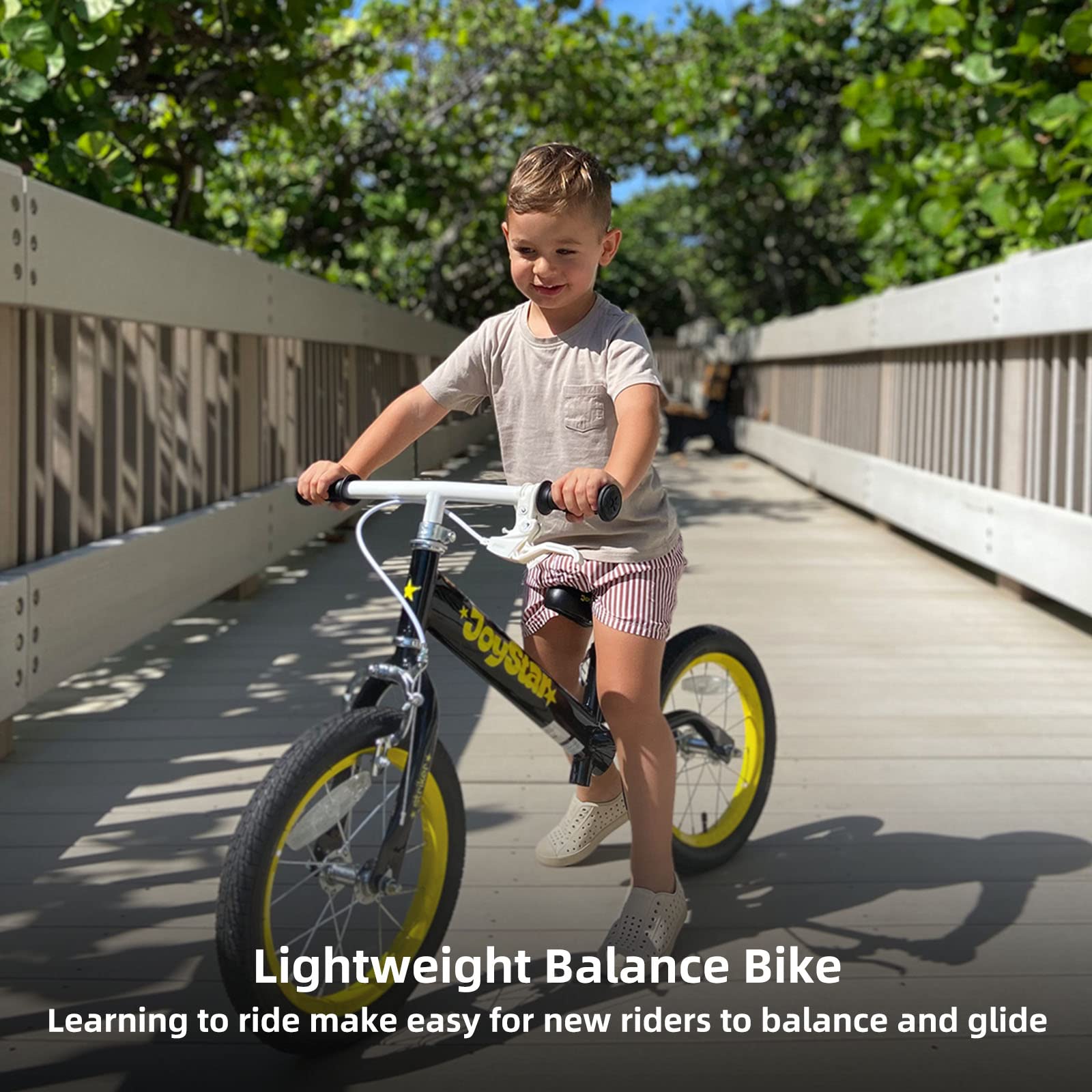 JOYSTAR 14/16 Inch Balance Bike for Toddlers and Kids Ages 3-8 Years Old Boys and Girls - Sport Kids Balance Bike with Handbrake - No Pedal Training Bicycle