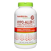 NutriBiotic - Hypo-Aller C Powder Vitamin C & Minerals, 16 Oz | 1300 Mg Vitamin C for Antioxidant & Collagen Support | Buffered with Calcium, Magnesium, Zinc & Potassium | Gluten & GMO Free