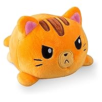The Original Reversible Cat Plushie - Orange Tabby - Cute Sensory Fidget Stuffed Animals That Show Your Mood