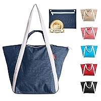 Beach Bags Waterproof Sandproof, Packable Beach Bag with Zipper, Pool Bag, Foldable Beach Bag, Travel Beach Bag