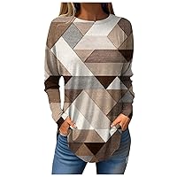 Plus Size Long Sleeve Shirts for Women Funny Shirts Black Shirts for Women T Shirt Plus Size Tops for Women Womens Tops Dressy Casual Blouses for Women Fashion 2022 Funny Shirts Tshirts Beige 3XL