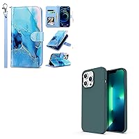 ULAK iPhone 13 Pro Wallet Case + iPhone 13 Pro Case Silicone Protective Phone Cover for Women Girls