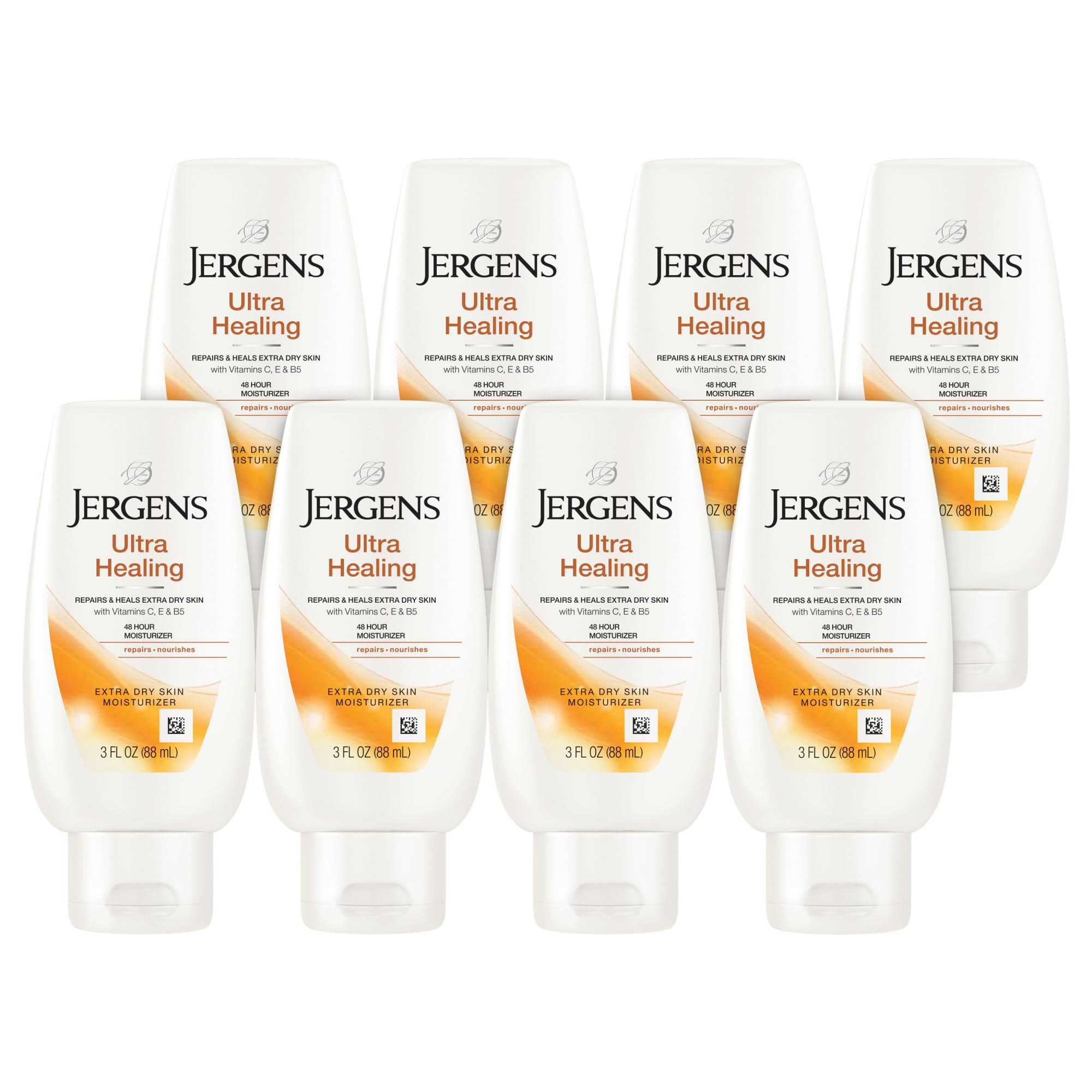Jergens Ultra Healing Dry Skin Moisturizer, Body Lotion, Extra Dry Skin, Vitamins C, E, and B5, 3 Oz (Pack of 12)
