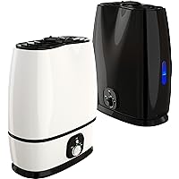 Everlasting Comfort Black & White Humidifiers - 50-Hour Relief, Continuous Moisture, Relieve Allergies, Ideal for Large Spaces