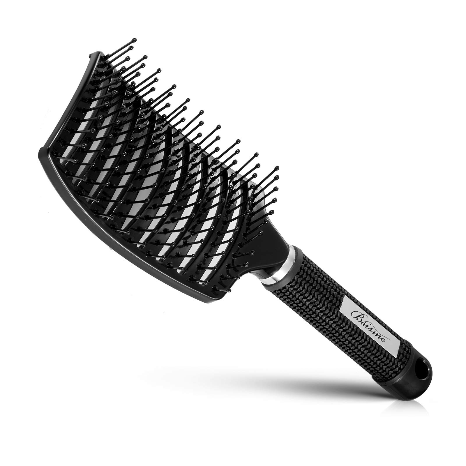 Hair Brush, Curved Vented Brush Faster Blow Drying, Professional Curved Vent Styling Hair Brushes for Women, Men, Paddle Detangling Brush for Wet Dry Curly Thick Straight Hair