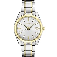 SEIKO Watch for Men - Essentials - with Sunray Finish, Date Calendar, LumiBrite Hands, Stainless Steel Case & Bracelet, and 100m Water Resistant