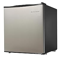 West Bend Mini Fridge Compact Refrigerator for Home Office or Dorm, Auto Defrost with Reversible Door, Energy Star Rated, 1.7-Cu.Ft., Metallic
