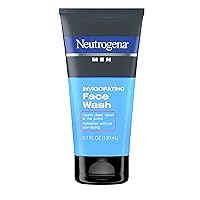 Men's Invigorating Daily Foaming Gel Face Wash, Energizing & Refreshing Oil-Free Facial Cleanser for Men, 5.1 fl. oz