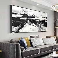 Wall Art Abstract Canvas Painting Black and White Modern Artwork for Living Room Bedroom Dining Room Home Office Decor 30