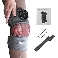 HeatPulse Knee Massager with Heat and Compression - Knee Pain Relief Products for Arthritis - Heated Knee Massager for Pain Relief Deep Tissue - Versatile Leg, Calf, Shoulder, Elbow Massager