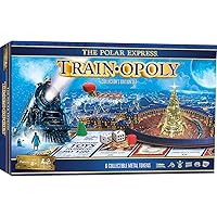 MasterPieces Opoly Board Games - The Polar Express Train Opoly - Officially Licensed Board Games for Adults, Kids, & Family